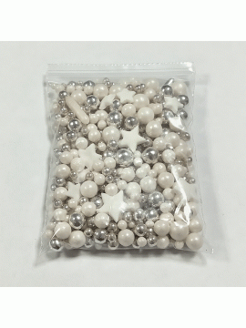 Dekorativne perle 50g beli mix